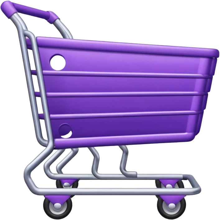 purple shopping cart emoji