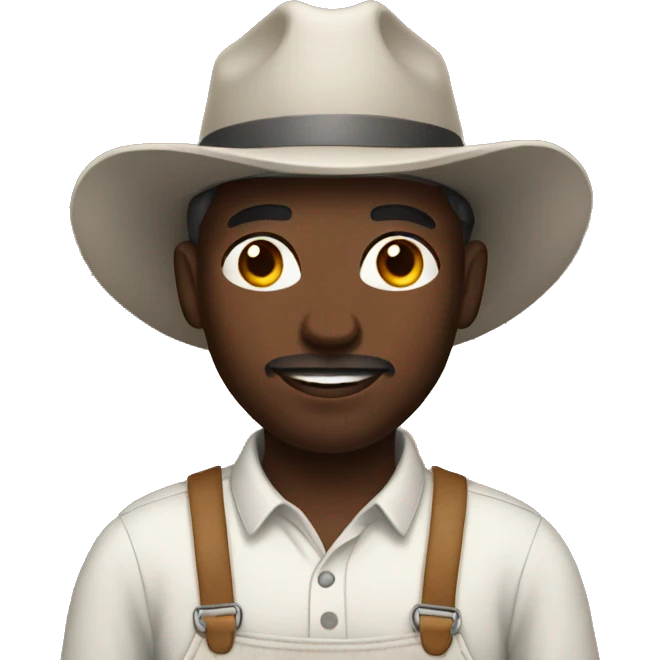 Black man in farm emoji