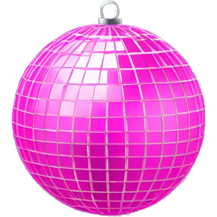 Pink disco ball emoji