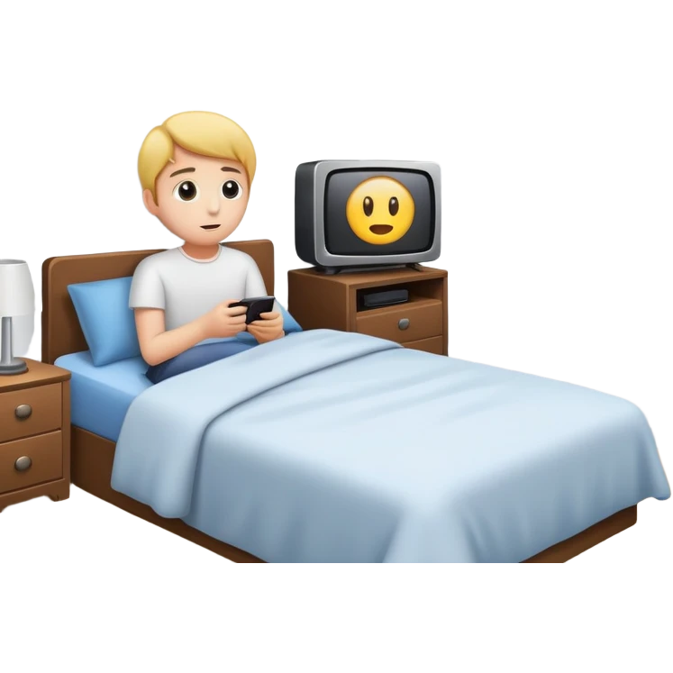 Bedroom with TV emoji