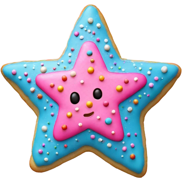Pink Christmas cookie emoji
