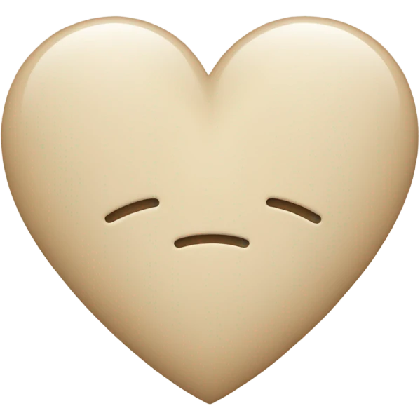 Heart beige  emoji