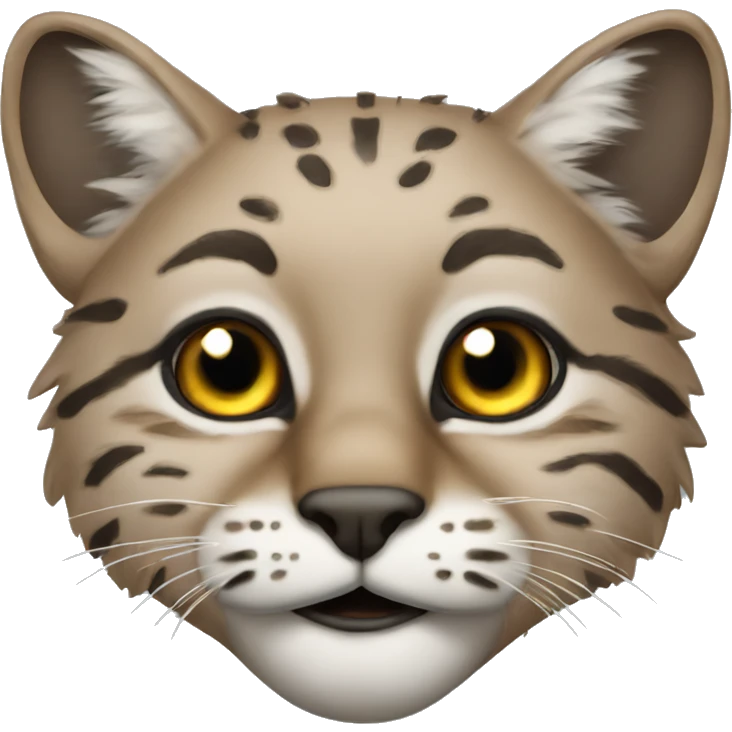 Silly faced bobcat emoji