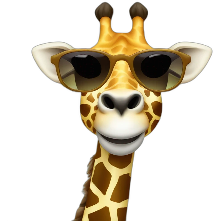 giraffe with sunglasses  emoji