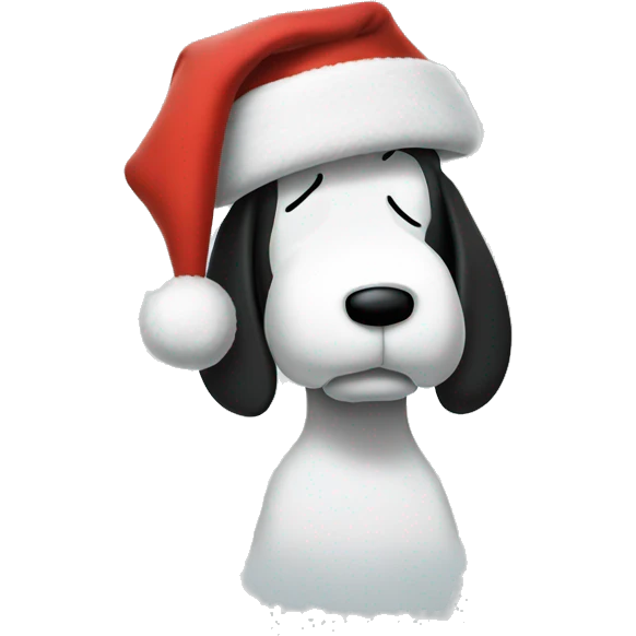 Snoopy Christmas hat  emoji