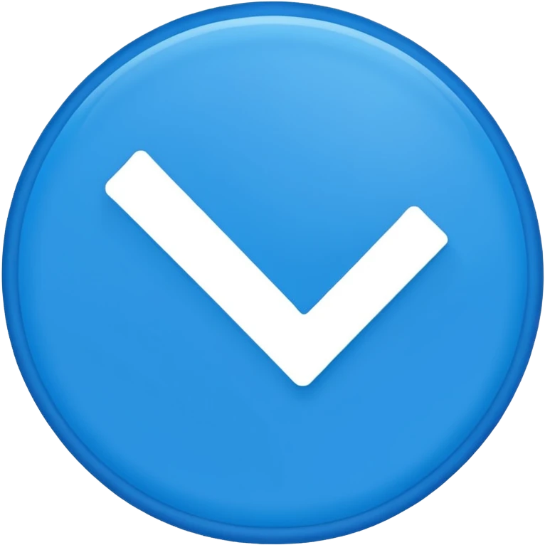 blue tick inside a blue circle emoji