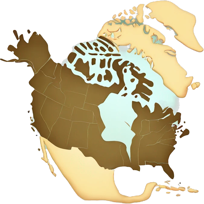 Map of north America  emoji