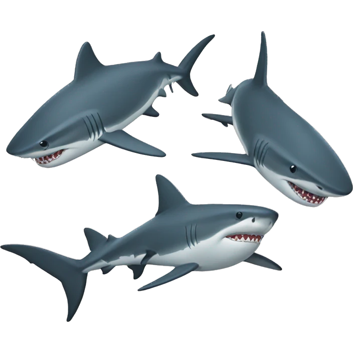 2 sharks emoji