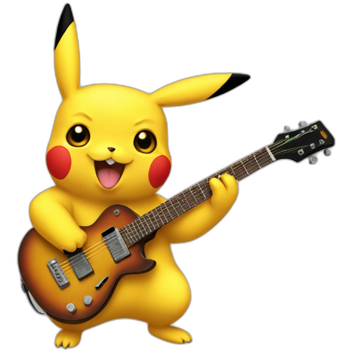 Pikachu guitar solo emoji