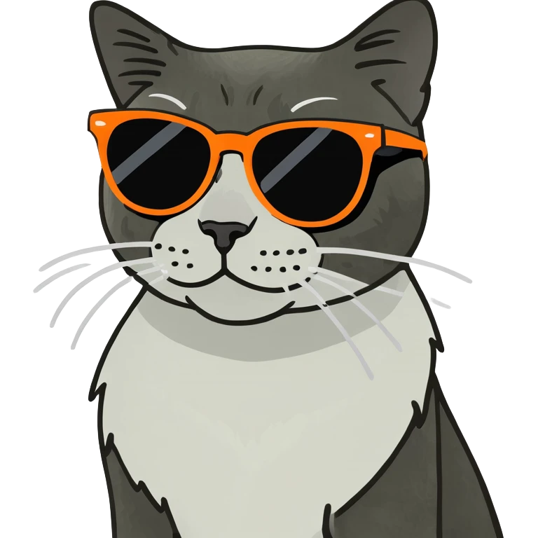 Cat with sunglasses emoji