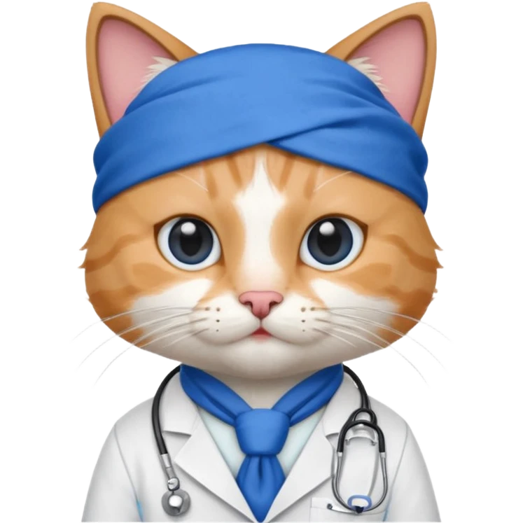 cat doctors with bandanas  emoji