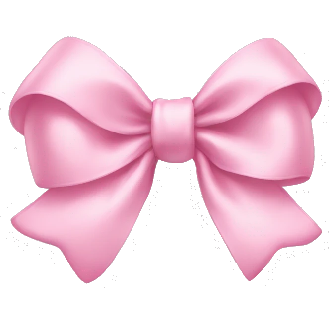 Baby pink bow emoji