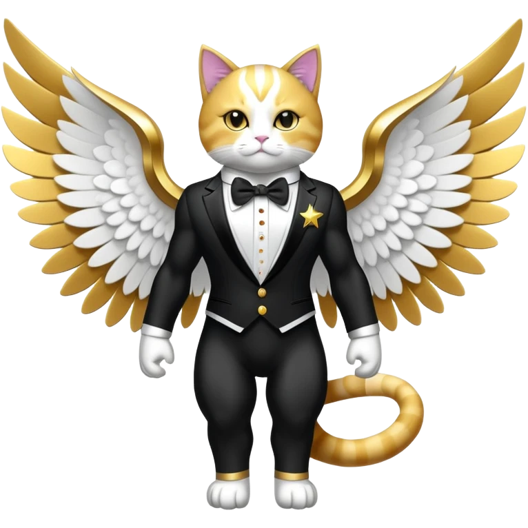 Super duper Transcendent celestial infinity cosmic galactic energy Mega neon unicorn dragon hydra hyper rare golden penguin Golden Divine god angel Omni Black and white Super muscular Buff sigma Gigachad cat full body tuxedo colored  emoji