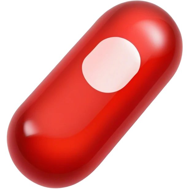 Red transparent pill  emoji