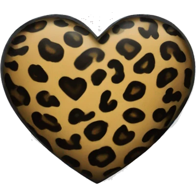 panter print heart  emoji