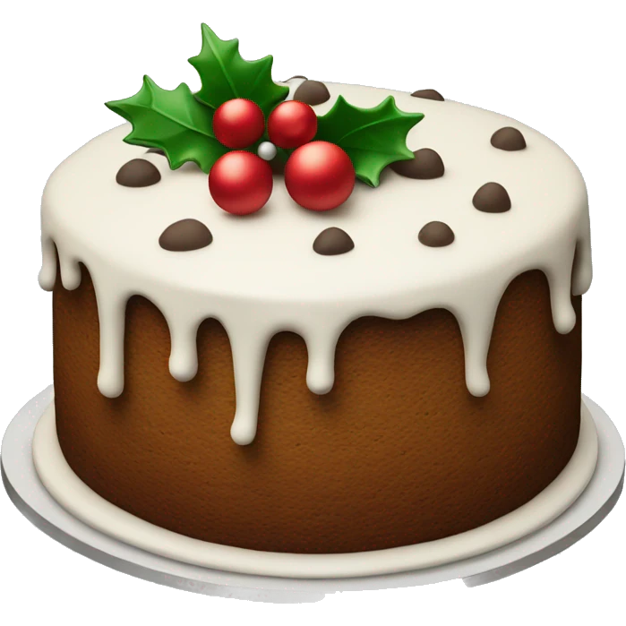 Christmas cake emoji