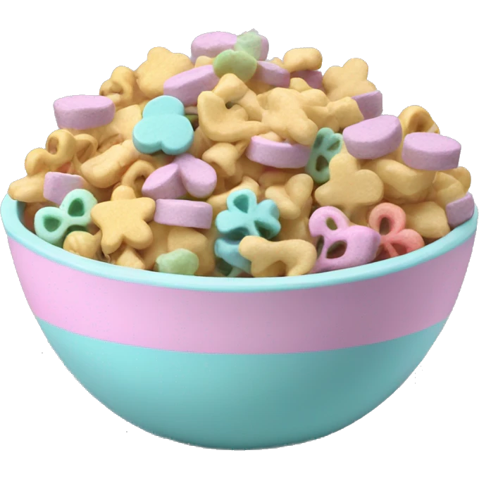 Pastel bowl full of Lucky charms  emoji