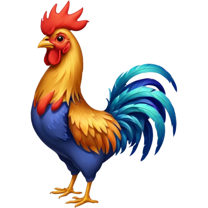 Happy rooster emoji