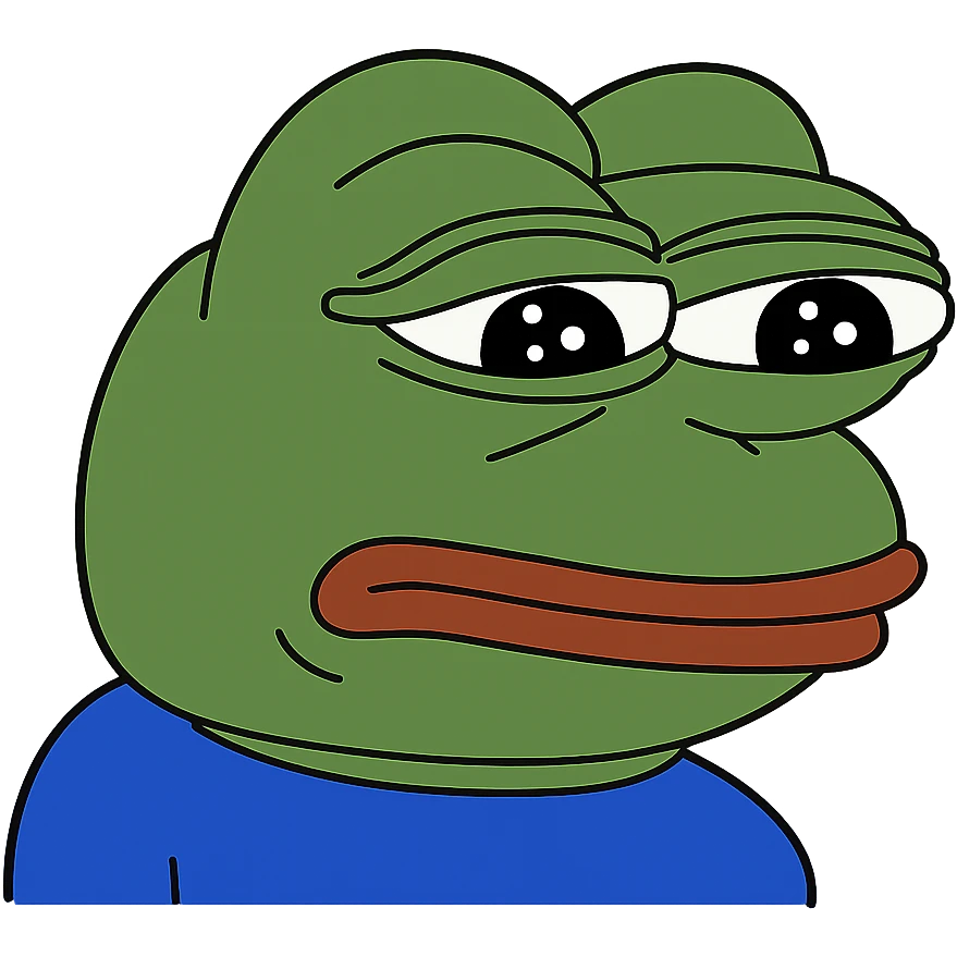 pepe the frog with a neutral expression emoji
