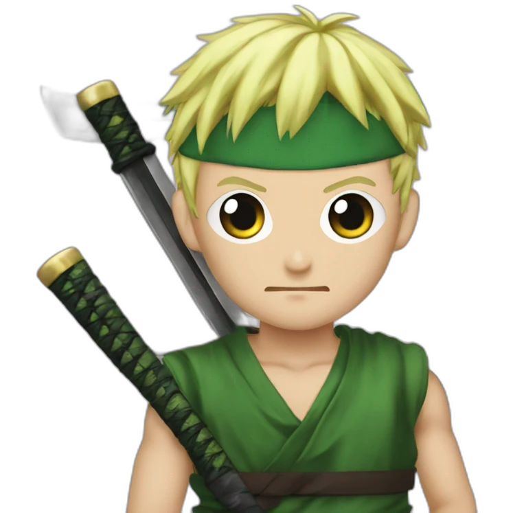 roronoa Zoro avec des sabres emoji