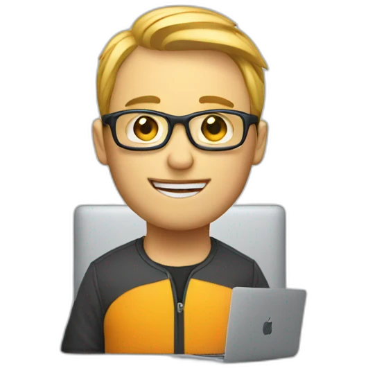 developer and macbook emoji