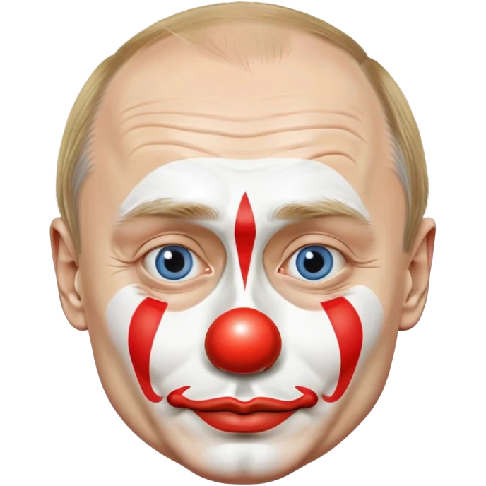 Putin with a clown nose emoji
