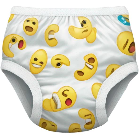 Plastic backed on diaper underwear emoji