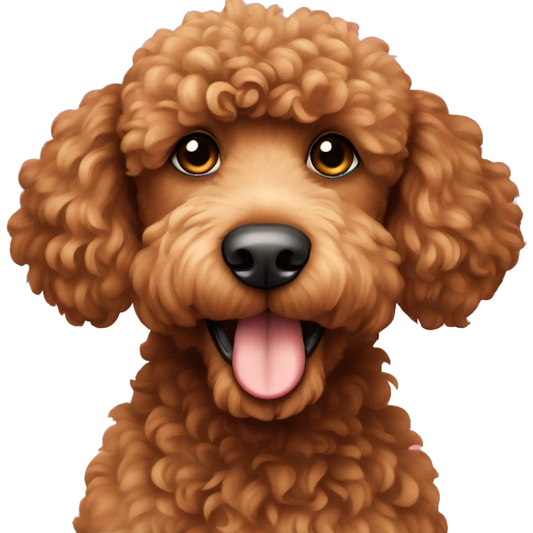 BROWN POODLE WITH PENCIL emoji