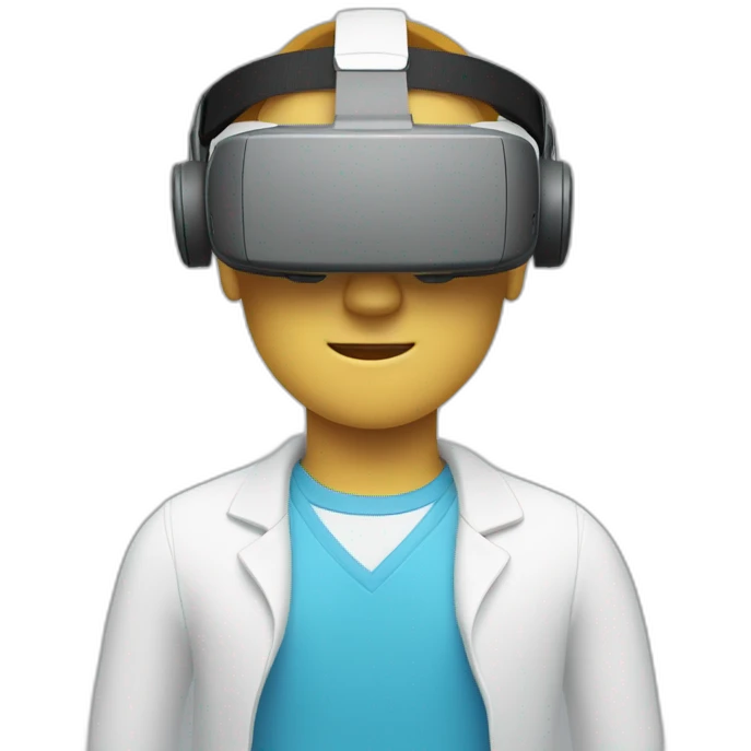 Un homme blanc qui joue à un jeux vr emoji