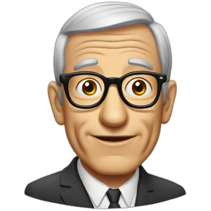 Shelley Berman with thick glasses emoji