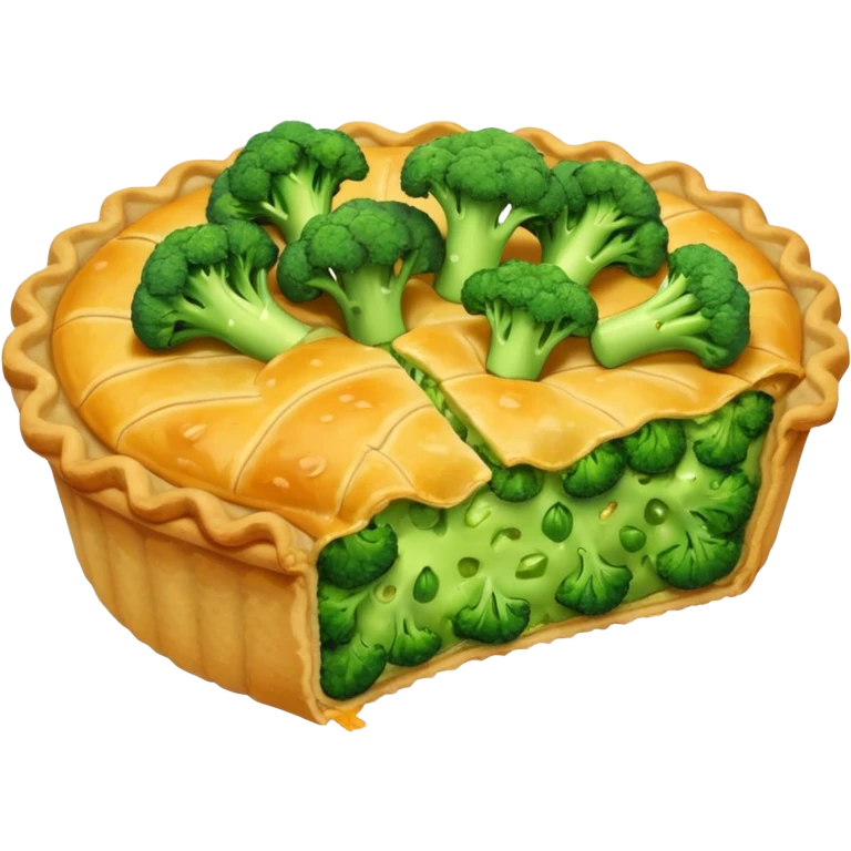 Uma torta de brocolis emoji