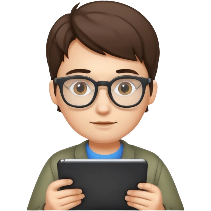 portrait of a software engineer writing code with glasses emoji