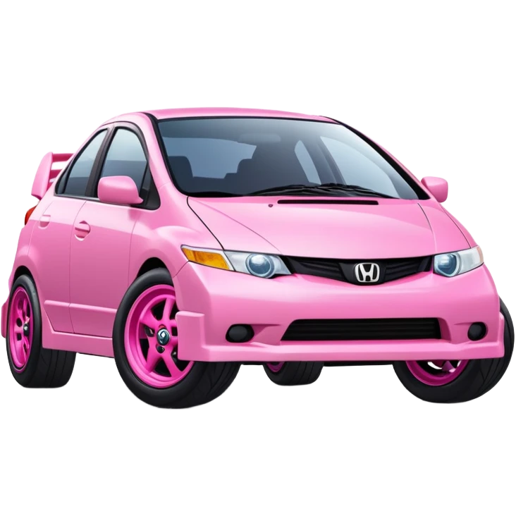 Kirby Honda civic with giant wheels  emoji