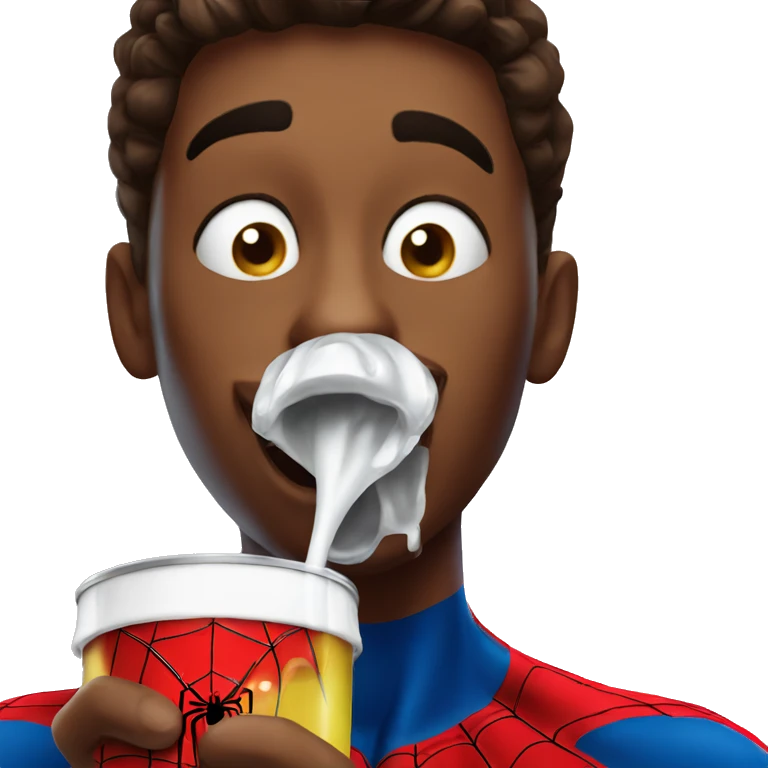 spiderman drinking  emoji