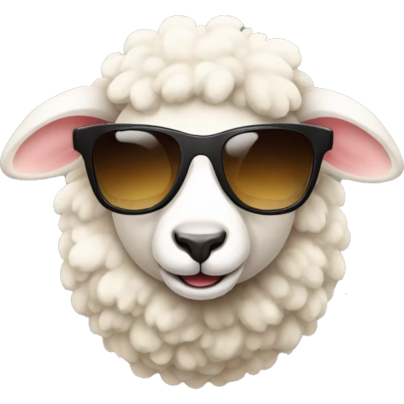 cute sheep with sunglasses emoji