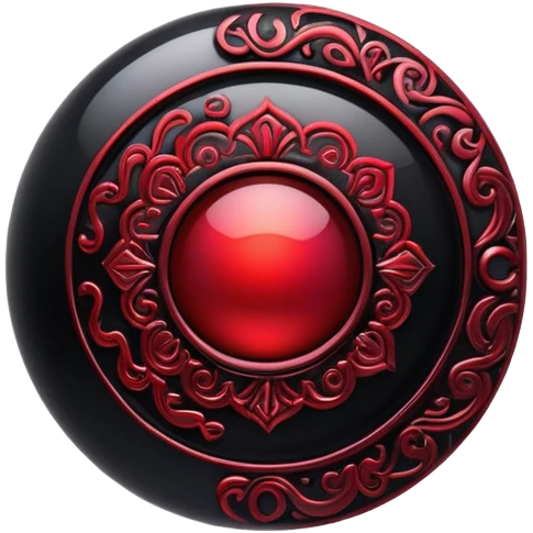  Black-Red-Iridescent-Decoration emoji