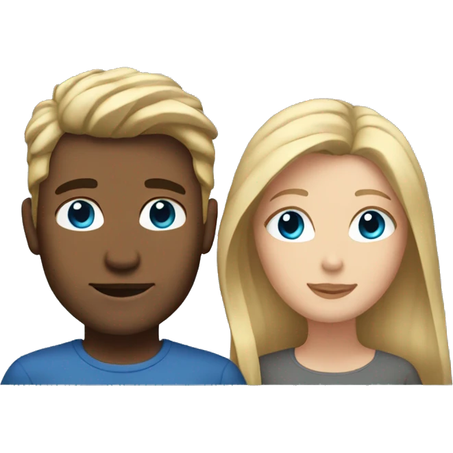 couple with dirty blonde hair and blue eyes  emoji
