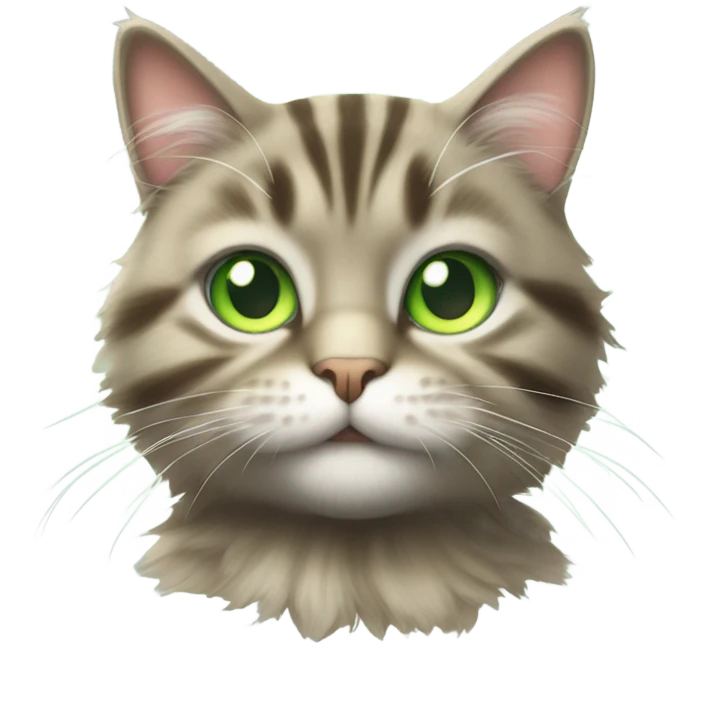 Fluffy tabby cat emoji