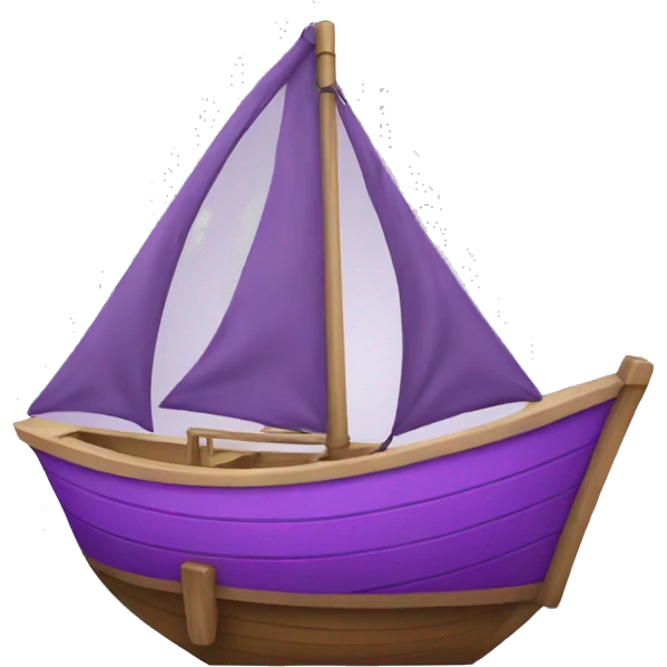 purple boat emoji