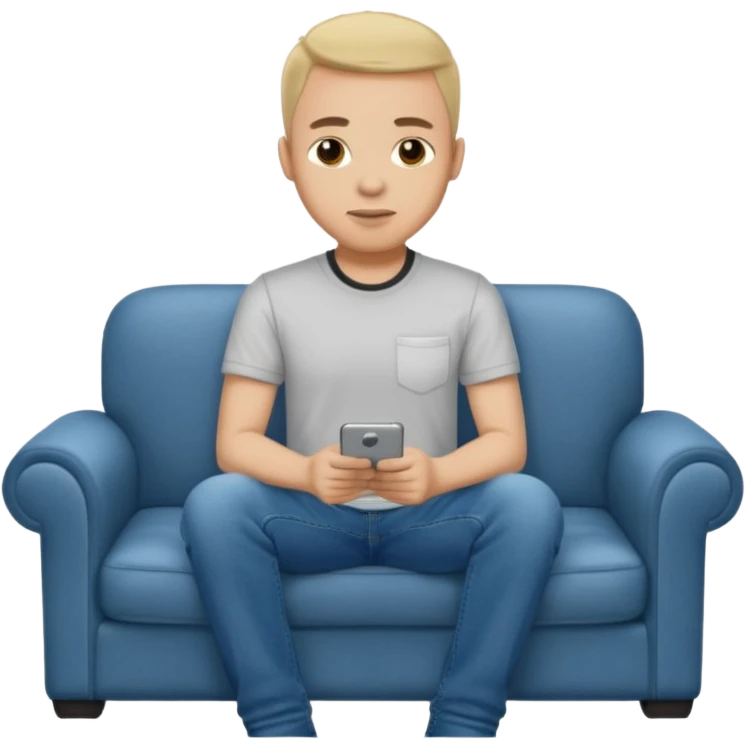 Man set on the couch  emoji