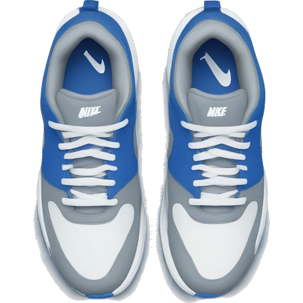 nike sneakers “Initators” blue + gray + white emoji
