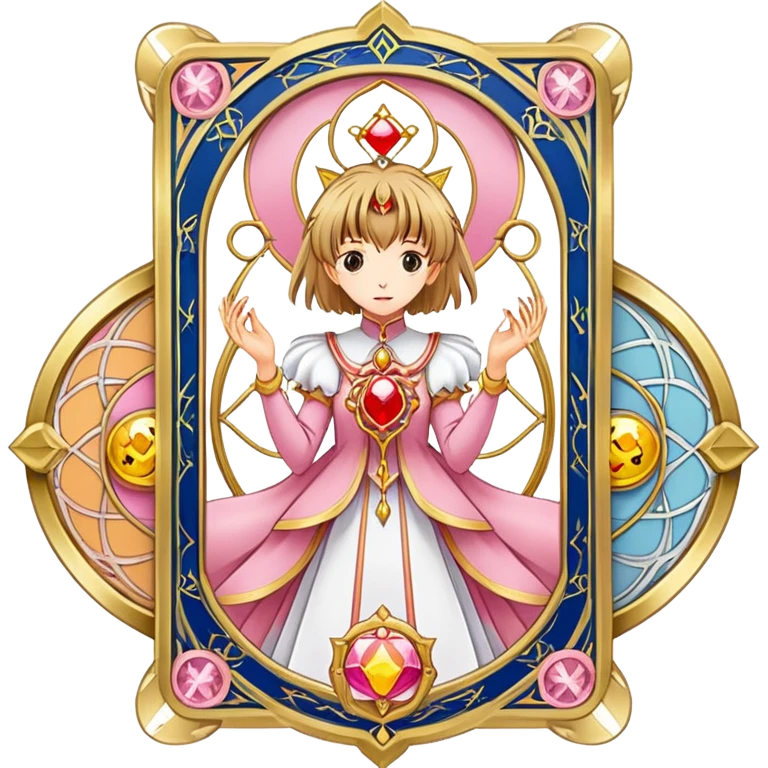magical tarot-like card inspired by the Clow Cards from Cardcaptor Sakura emoji