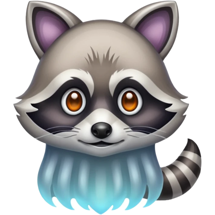Raccoon ghost emoji