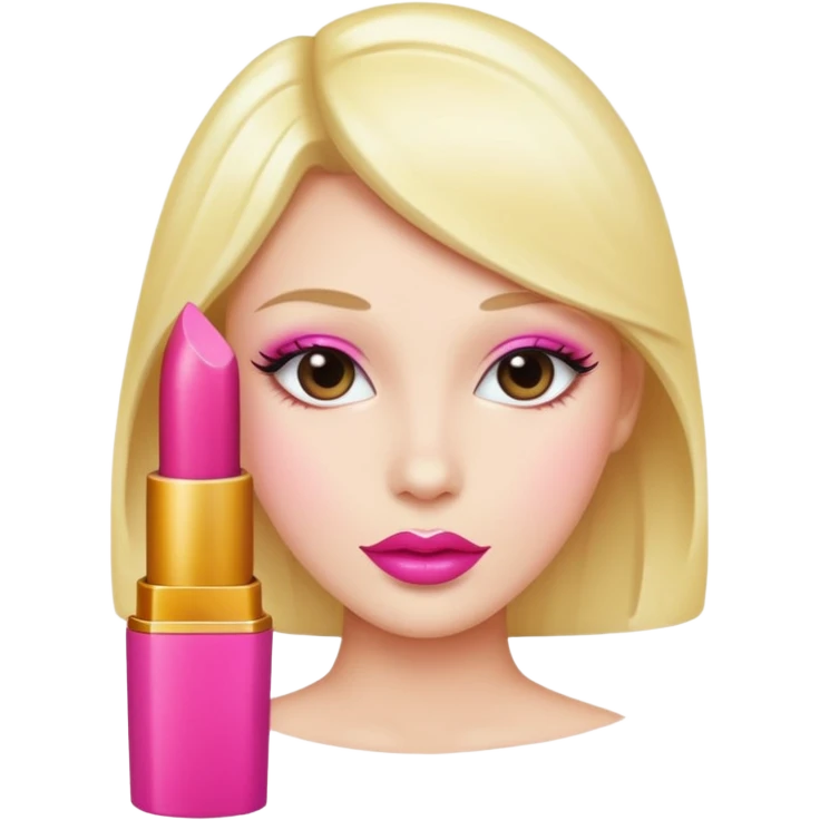 Pink lipstick emoji