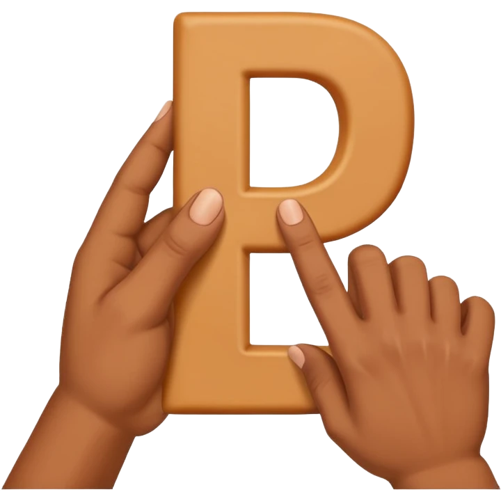 Hand emoji sign for letter D emoji