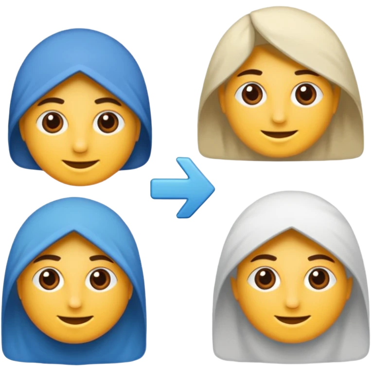 Mavi yuvarlak ve içinde beyaz tik emoji