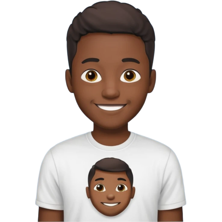 black young adult male with care free persona emoji