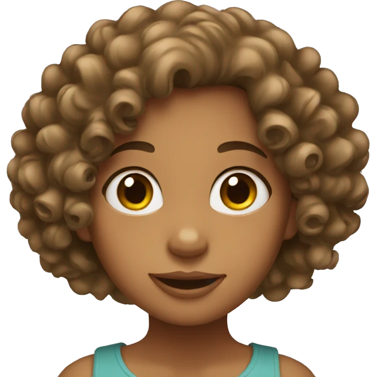 girl with curly hair  emoji