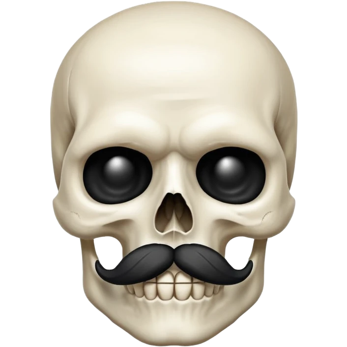 A skull with Hitler's moustache emoji