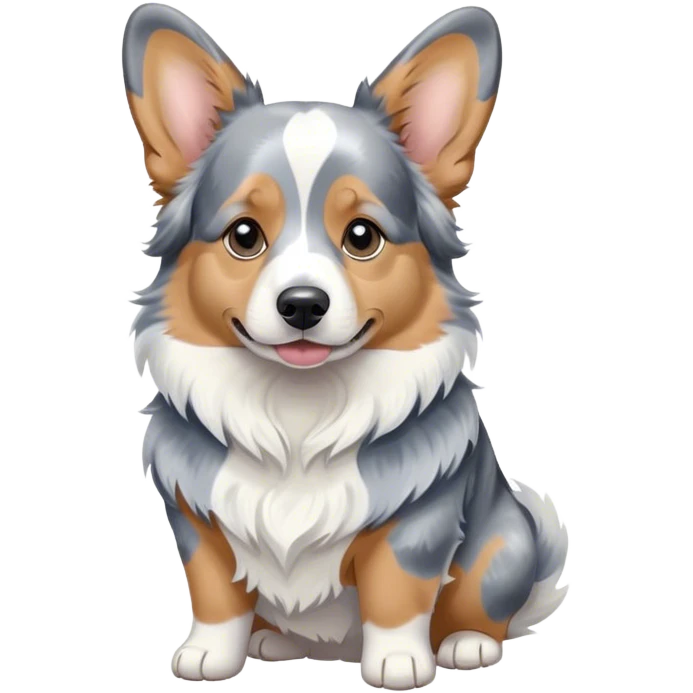 Blue Merle welsh corgi emoji
